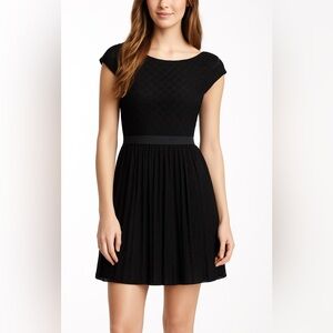BLACK Willow & Clay eyelet pleated skirt dress Anthropologie size XS